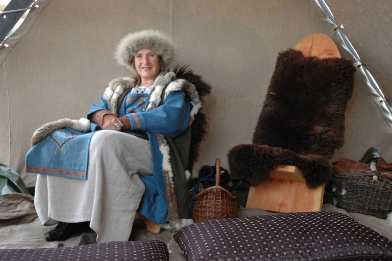 Anita i vikingestolen